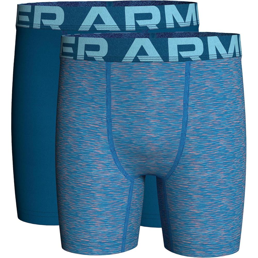 imageUnder Armour Boys Big Performance Boxer Briefs Lightweight ampamp Smooth Stretch FitAssorted Twist