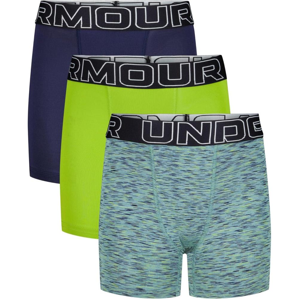 imageUnder Armour Boys Big Performance Boxer Briefs Lightweight ampamp Smooth Stretch FitGreen Vibe