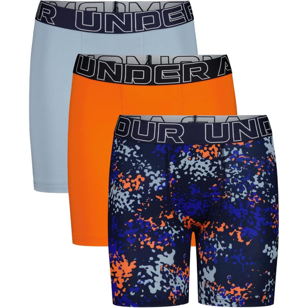 imageUnder Armour Boys Big Performance Boxer Briefs Lightweight ampamp Smooth Stretch FitSolar Orange