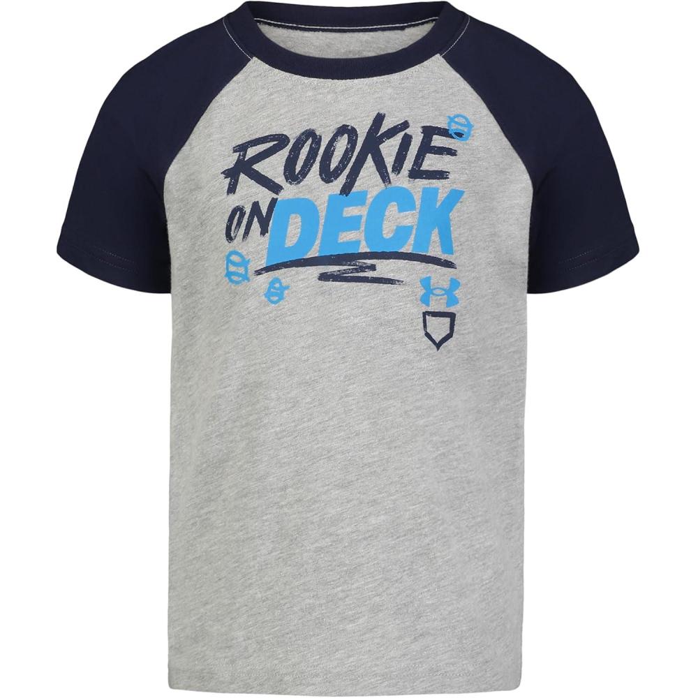 imageUnder Armour Boys Boys Short Sleeve Shirt Crewneck Lightweight and BreathableMod Gray Rookie