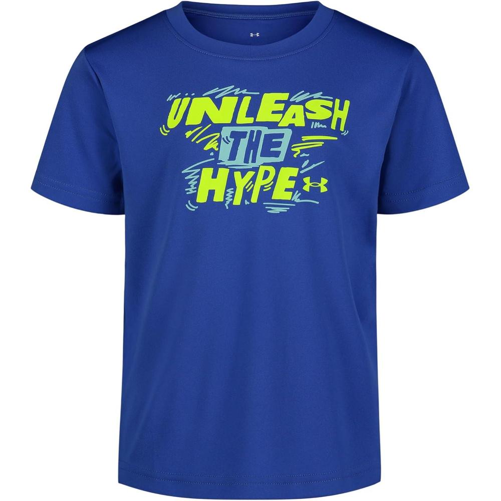 imageUnder Armour Boys Boys Short Sleeve Shirt Crewneck Lightweight and BreathableTeam Royal Hype