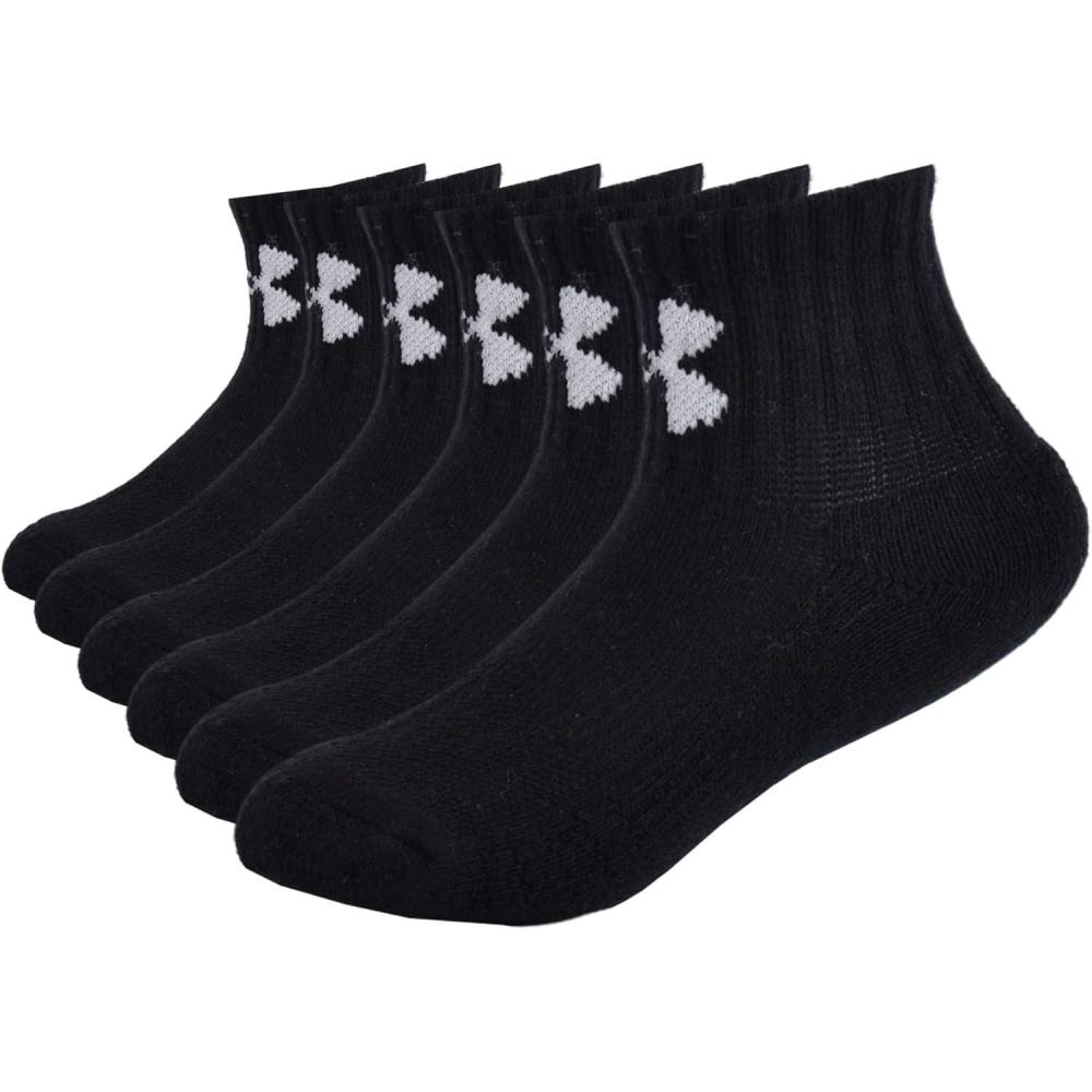 imageUnder Armour Boys Multi Pack Quarter SockBlack
