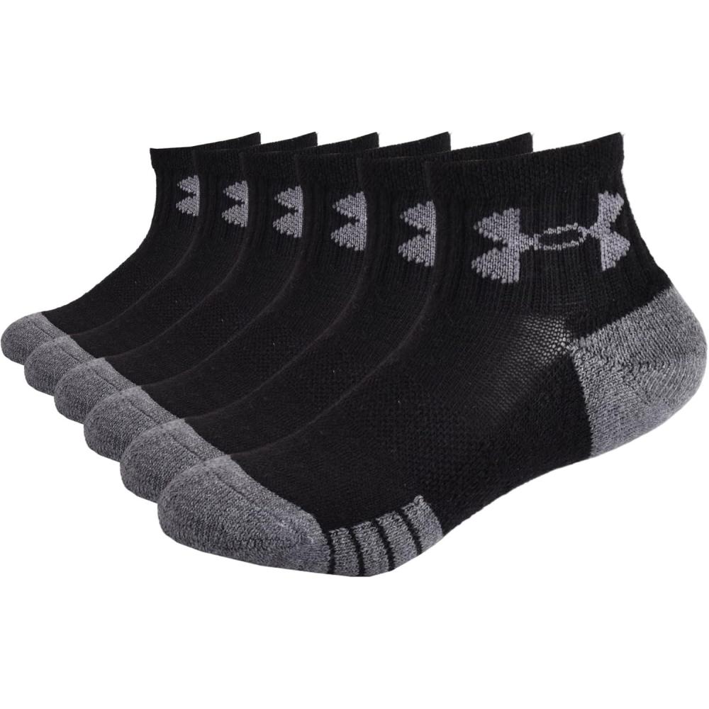 imageUnder Armour Boys Multi Pack Quarter SockBlack Tech