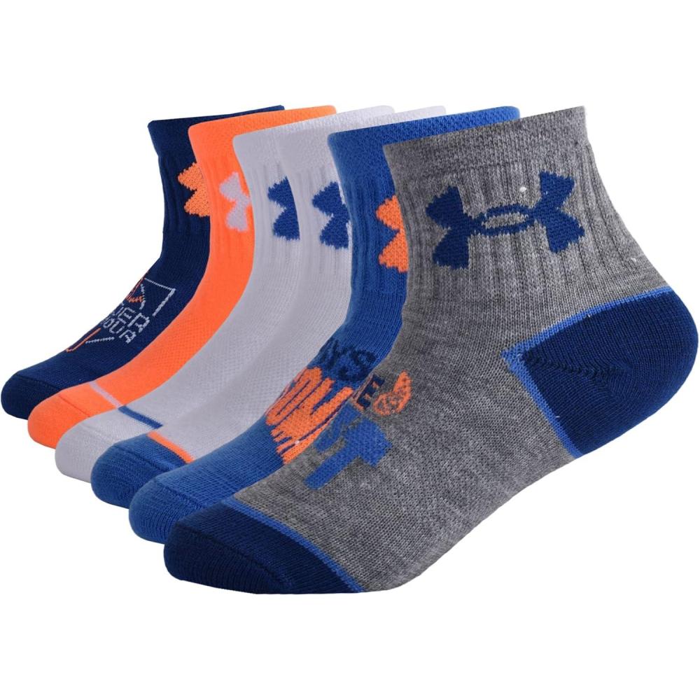 imageUnder Armour Boys Multi Pack Quarter SockLight Gray Heather