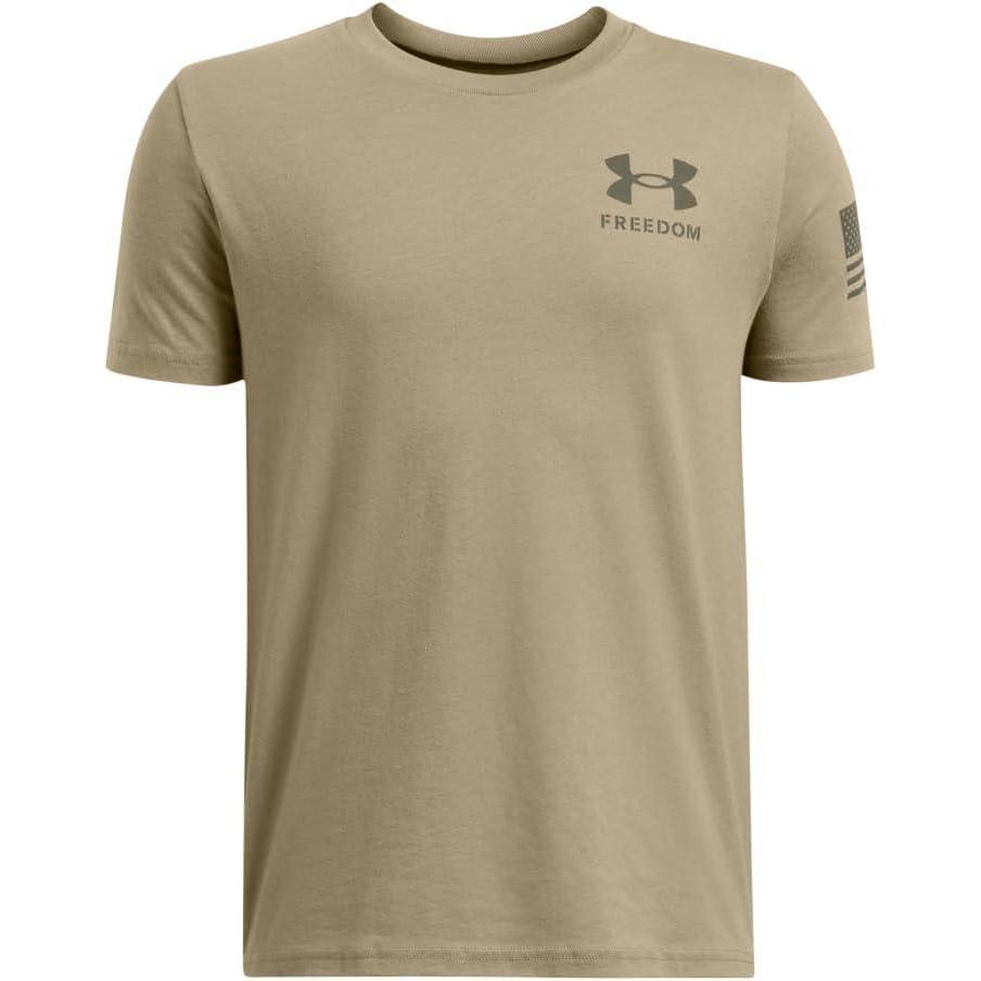 imageUnder Armour Boys New Freedom Flag TShirt499 Federal Tan   Marine Od Green