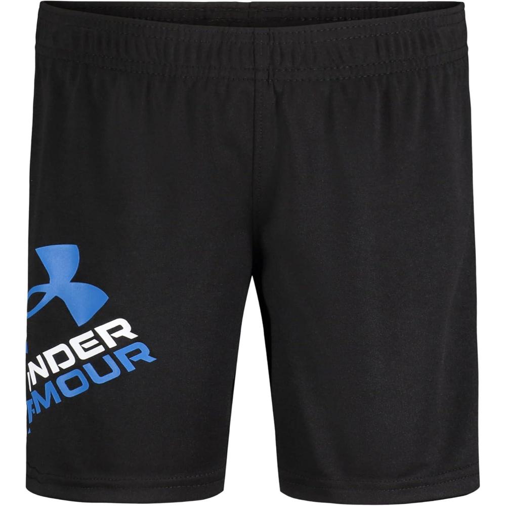 imageUnder Armour Boys Prototype Short Elastic Waistband Soft ampamp ComfortableBlackBlue Sp22