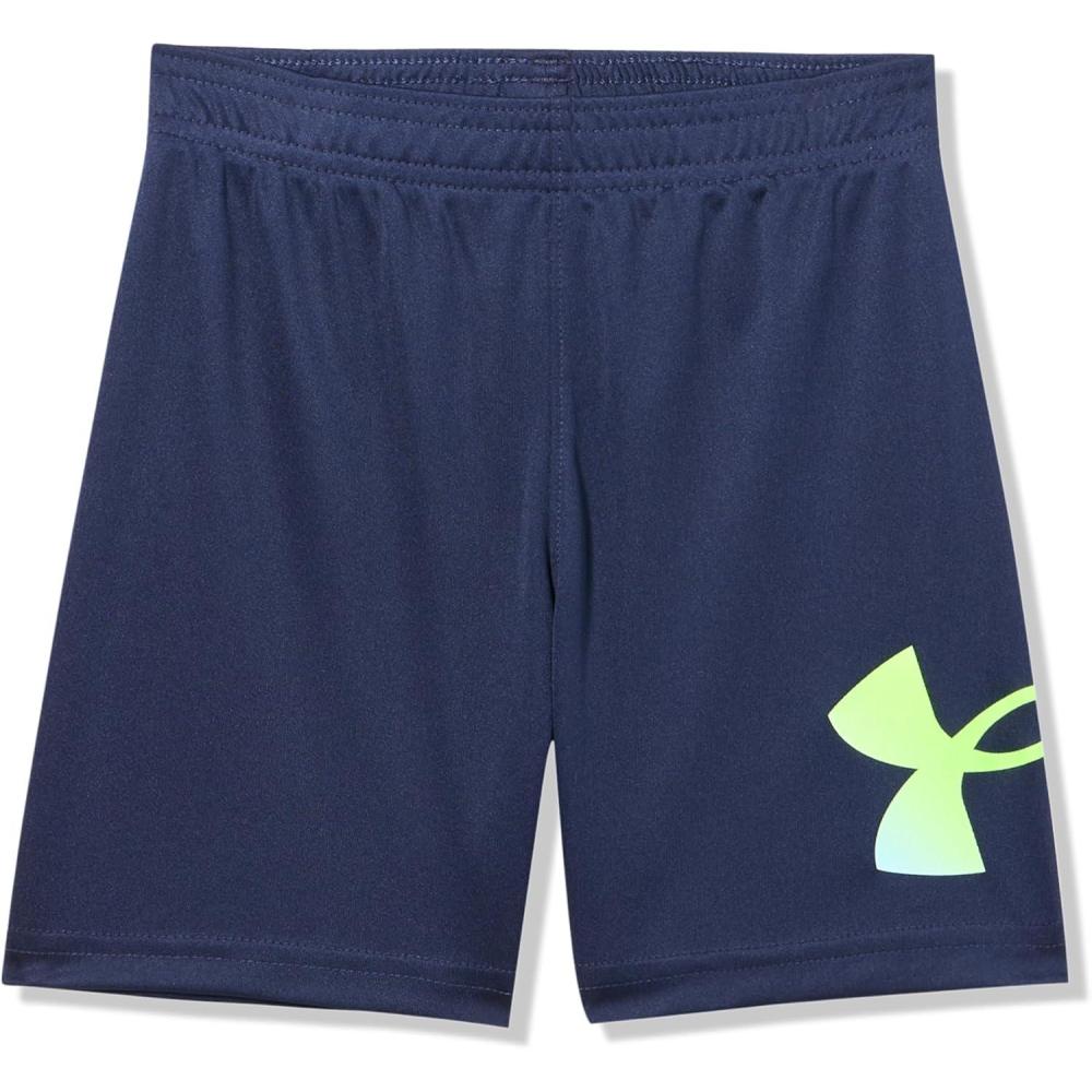 imageUnder Armour Boys Prototype Short Elastic Waistband Soft ampamp ComfortableGradient Striker Short  Midnight Navy