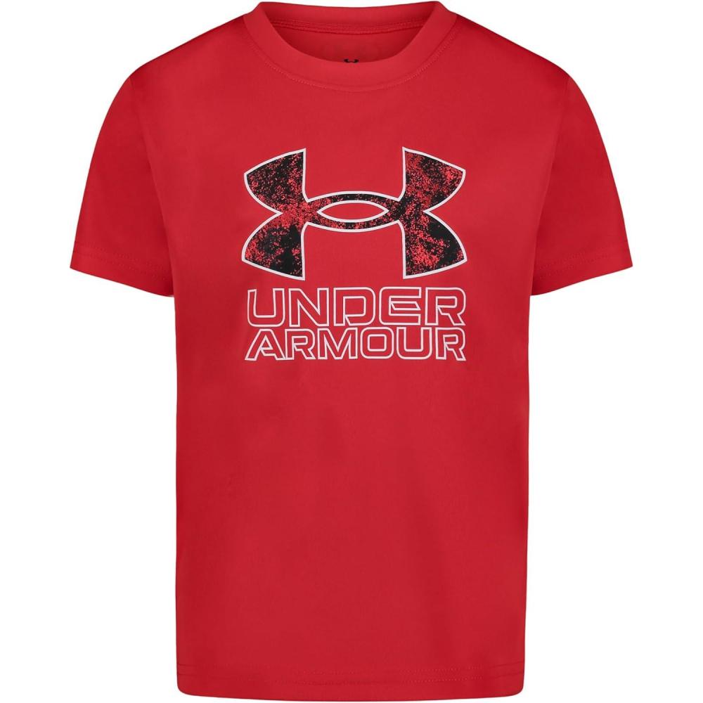 imageUnder Armour Boys Shirt Crewneck Lightweight and BreathableRedCamo Logo