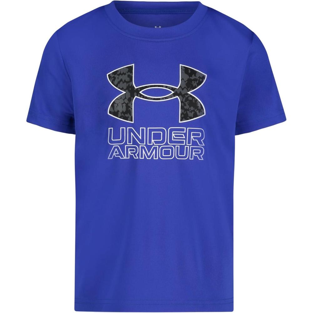 imageUnder Armour Boys Shirt Crewneck Lightweight and BreathableTech Core Print Team Royal