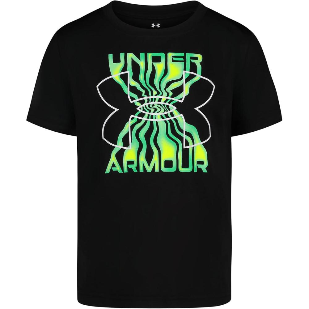 imageUnder Armour Boys Short Sleeve Shirt Crewneck Lightweight and BreathableInterconnect  Black