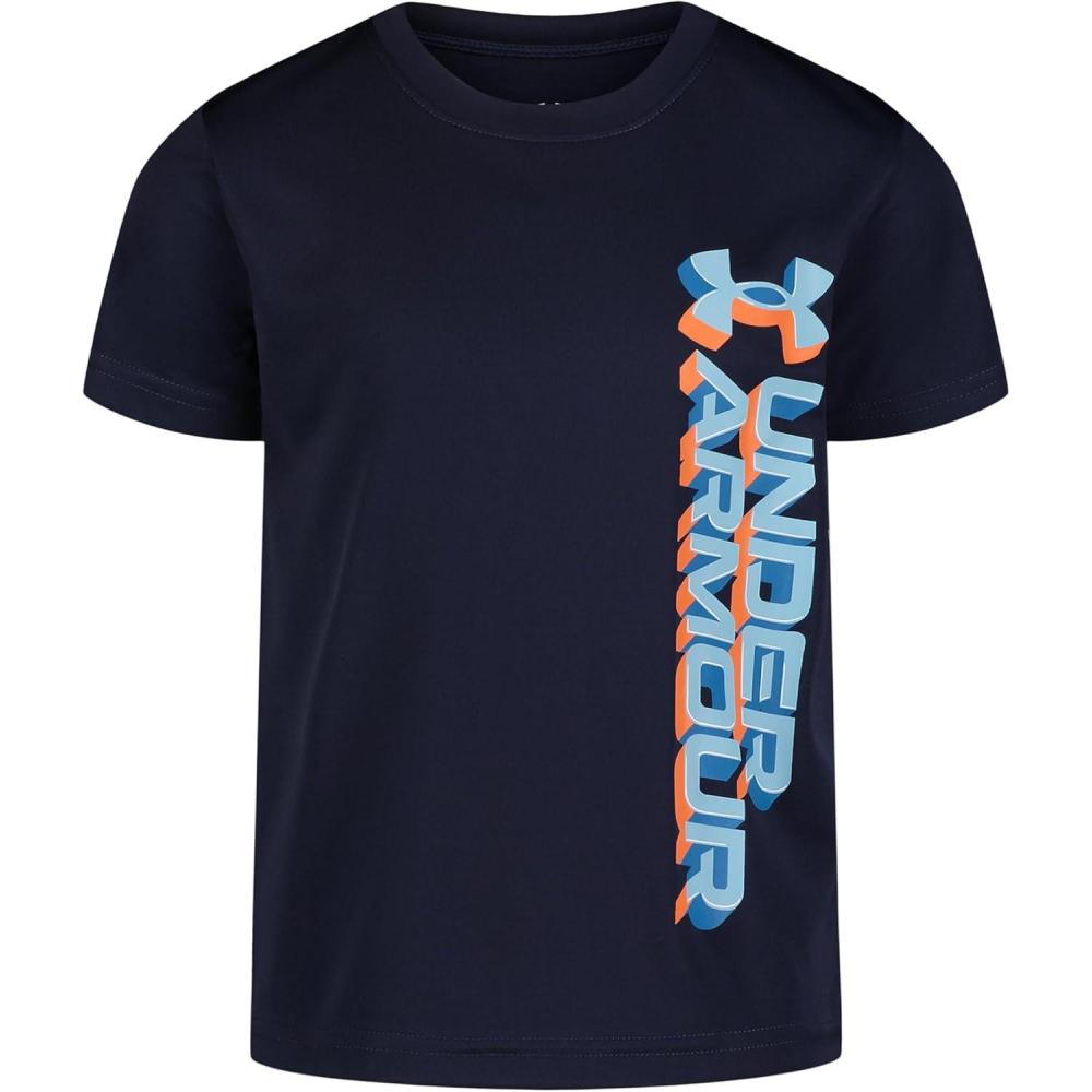 imageUnder Armour Boys Short Sleeve Shirt Crewneck Lightweight and BreathableMidnight Navy Tilt