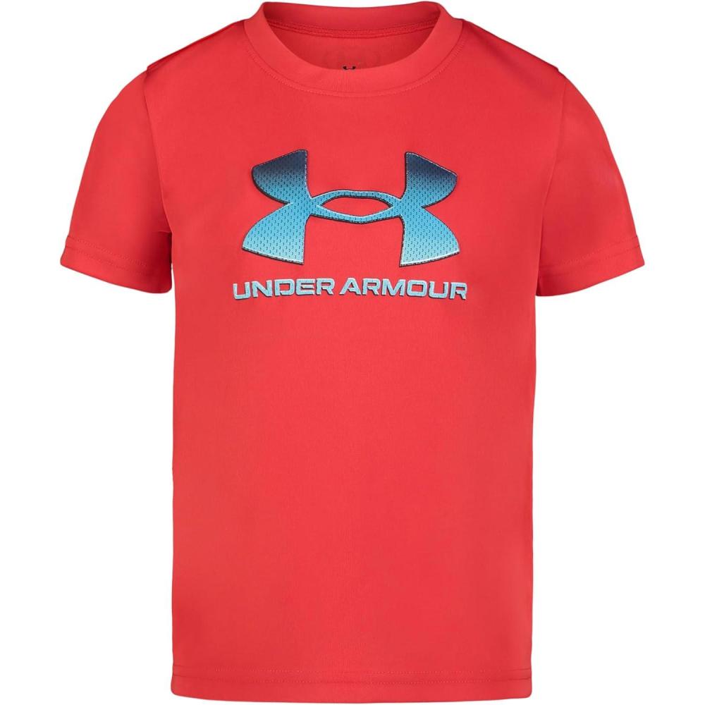 imageUnder Armour Boys Short Sleeve Shirt Crewneck Lightweight and BreathableRed Mesh