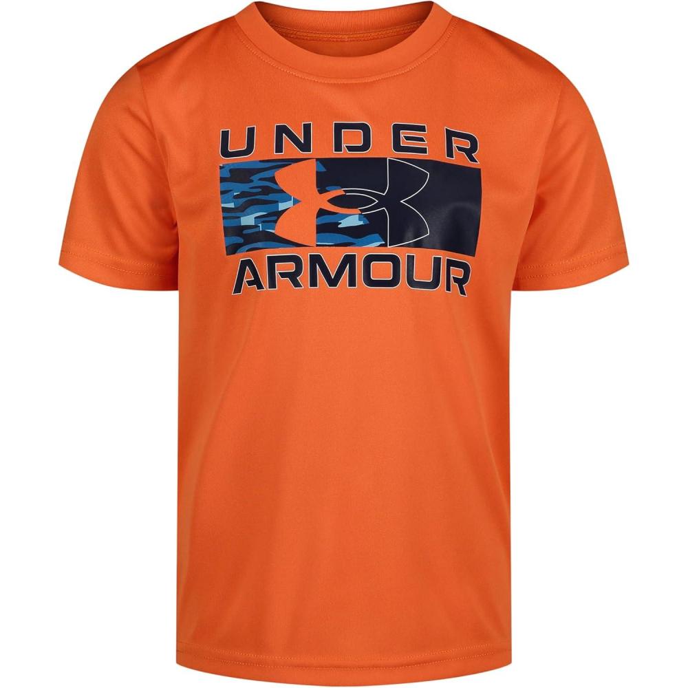 imageUnder Armour Boys Short Sleeve Shirt Crewneck Lightweight and BreathableTangerine Camo