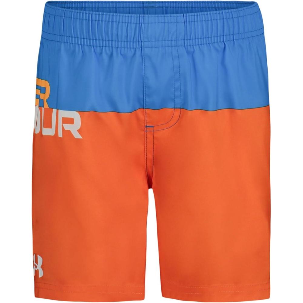 imageUnder Armour Boys Swim Trunk Shorts Lightweight ampamp Water Repelling Quick Dry MaterialAtomic Color Block