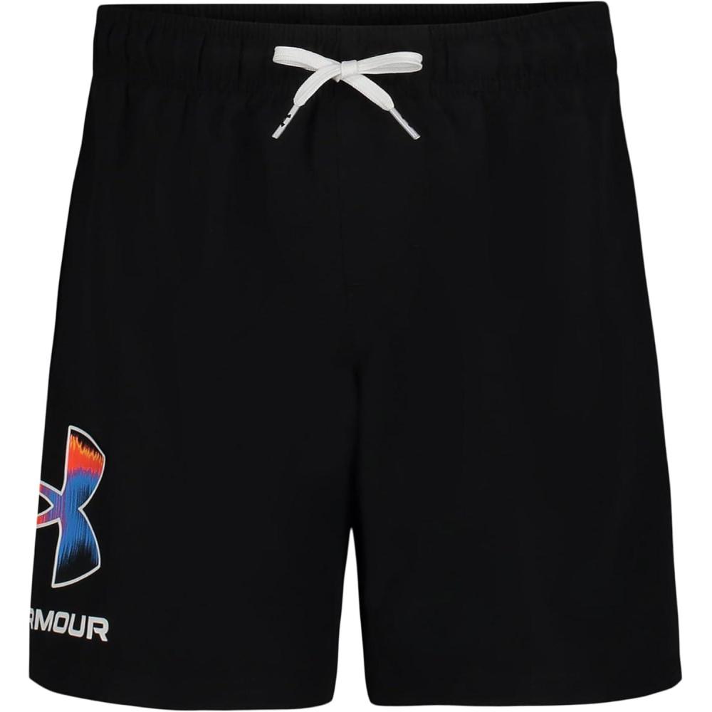 imageUnder Armour Boys Swim Trunk Shorts Lightweight ampamp Water Repelling Quick Dry MaterialBlack Core Volley