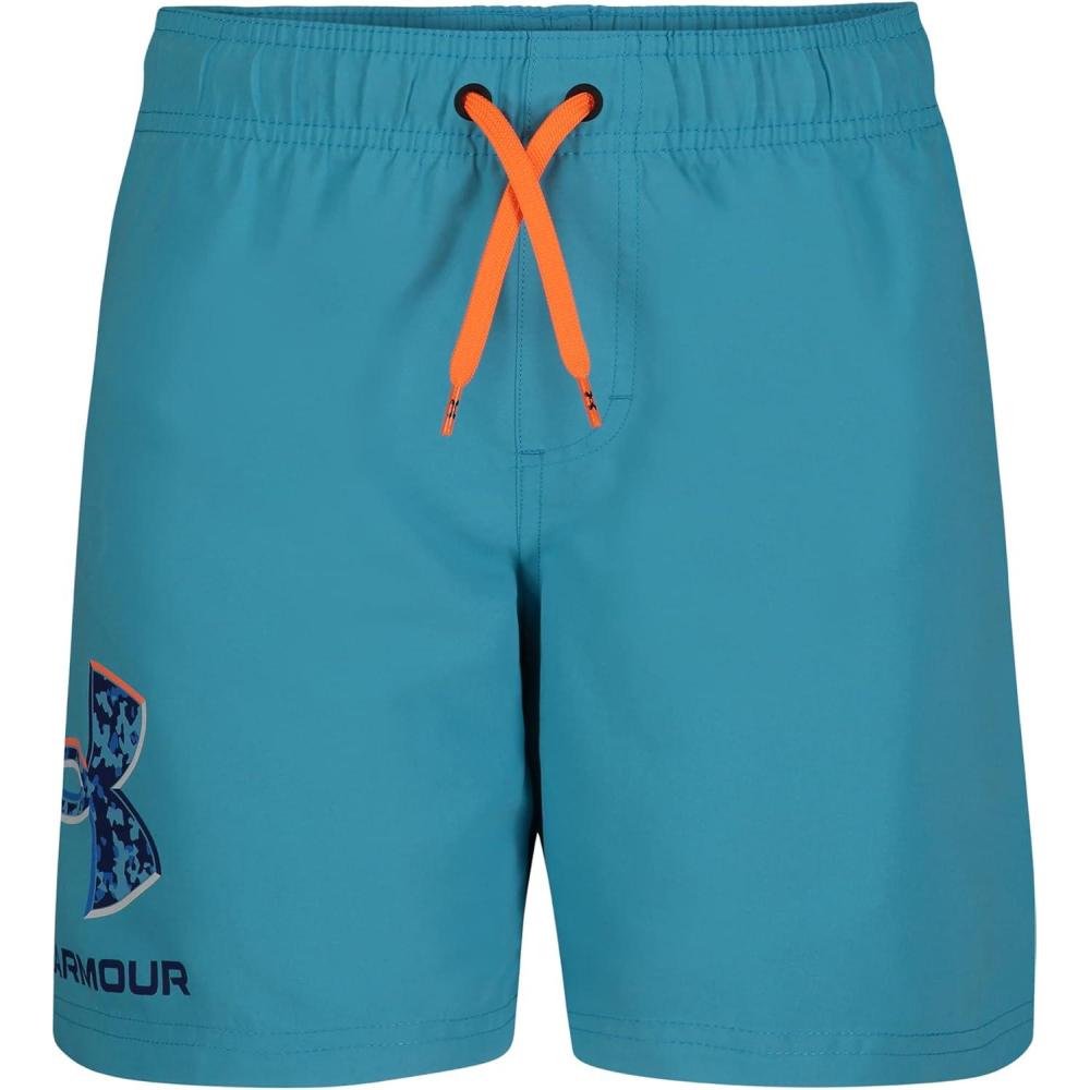 imageUnder Armour Boys Swim Trunk Shorts Lightweight ampamp Water Repelling Quick Dry MaterialGlacier Blue Speckle
