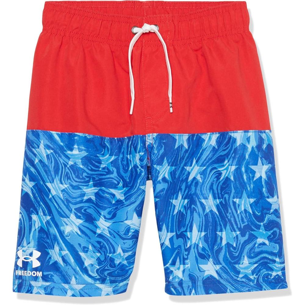 imageUnder Armour Boys Swim Trunk Shorts Lightweight ampamp Water Repelling Quick Dry MaterialRed