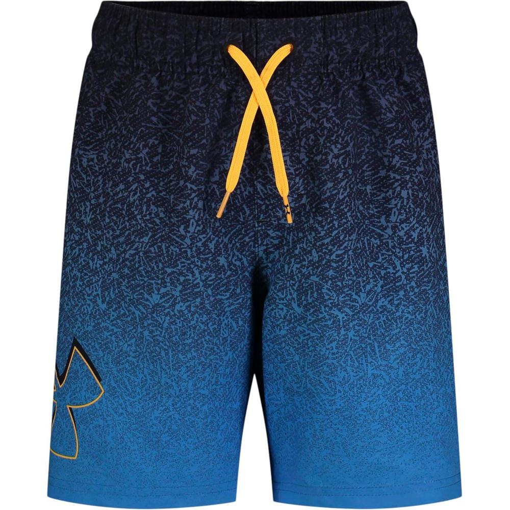 imageUnder Armour Boys Swim Trunk Shorts Lightweight ampamp Water Repelling Quick Dry MaterialTipped Viral Blue
