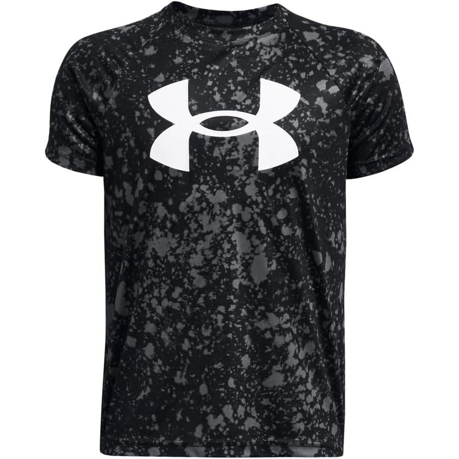 imageUnder Armour Boys Tech Big Logo Printed ShortSleeve TShirt009 Black   White