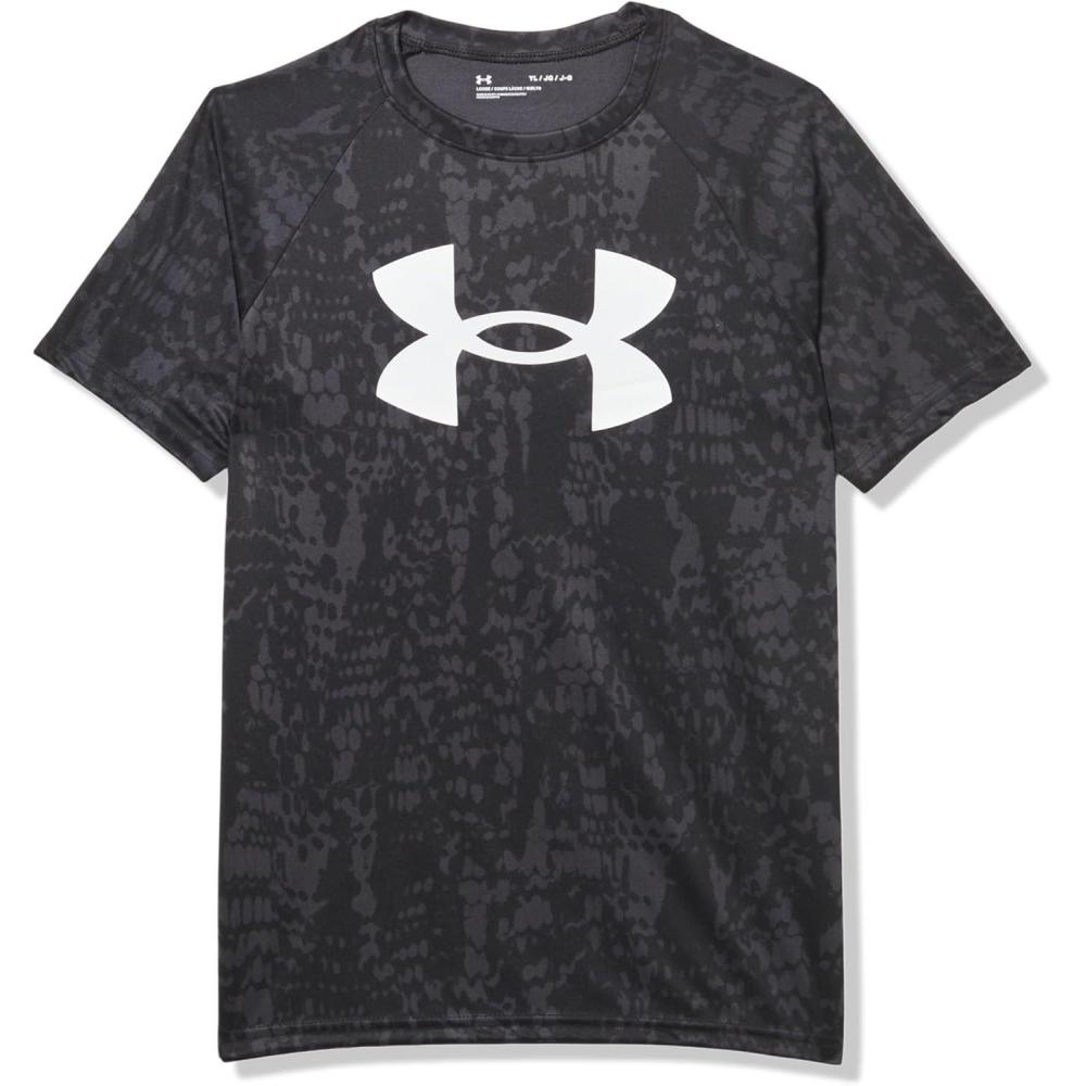 imageUnder Armour Boys Tech Big Logo Printed ShortSleeve TShirt010 Black   White