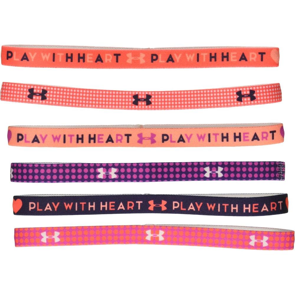 imageUnder Armour Girls Graphic Headbands 6PackAfter Burn 877Peach Horizon
