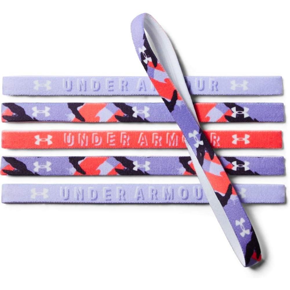 imageUnder Armour Girls Graphic Headbands 6PackPurple Crest 536Onyx White