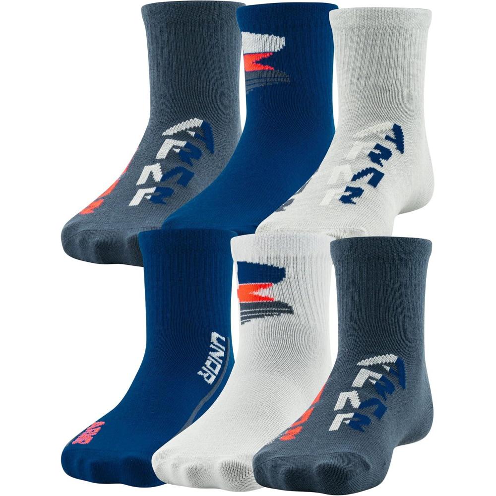 imageUnder Armour Kids Essential Lite Quarter Socks 6PairsDownpour Gray Assorted