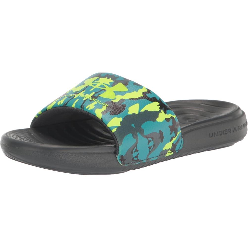imageUnder Armour UnisexChild Ansa Graphic Slide Sandal300 Lime SurgePitch GrayLime Surge