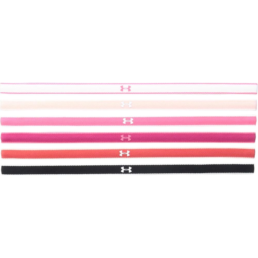 imageUnder Armour Womens Mini Athletic Headbands 6PackWhite 100Pink Shock