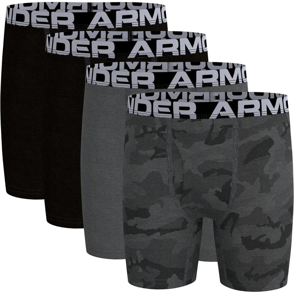 imageUnder Armour boys Charged Stretch Boxer Jock Lightweight ampamp Smooth Stretch FitAssorted