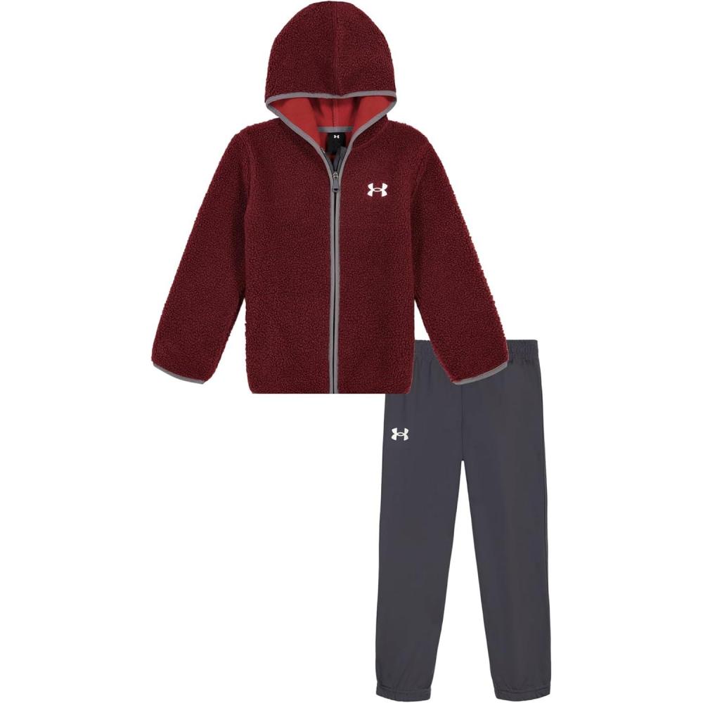 imageUnder Armour boys Hoodie Set pants ampamp Hoodie Lightweight ampamp Relaxed FitCardinal Red Sherpa