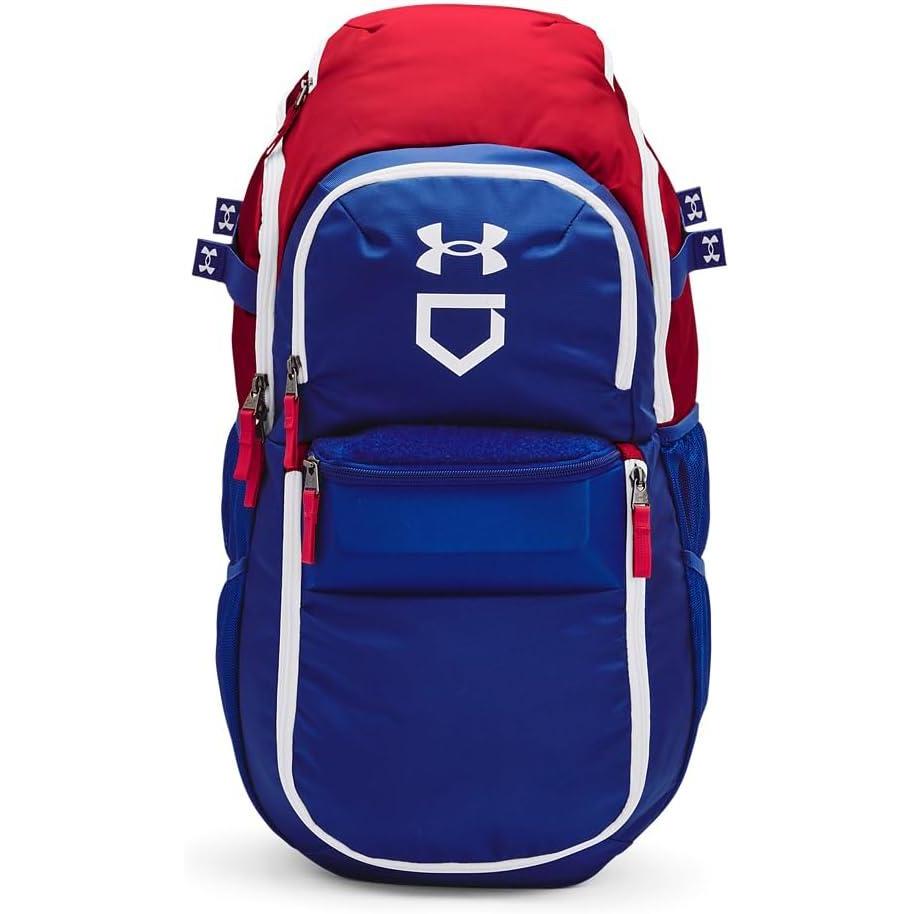 imageUnder Armour mens Yard Baseball Backpack  Black 001White  One SizeRed 601White