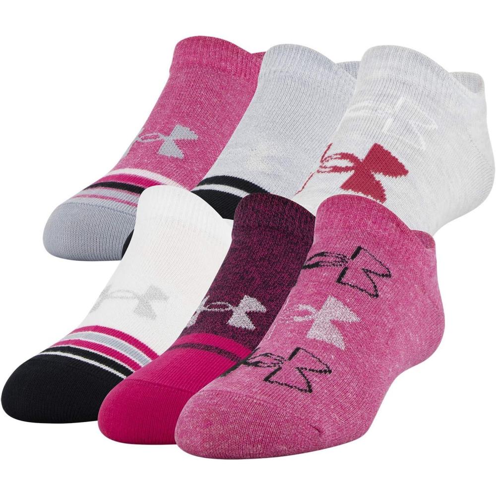 imageUnder Armour unisexchild Essential 20 Lightweight No Show Socks 6pairsSocksPink Heather Assorted