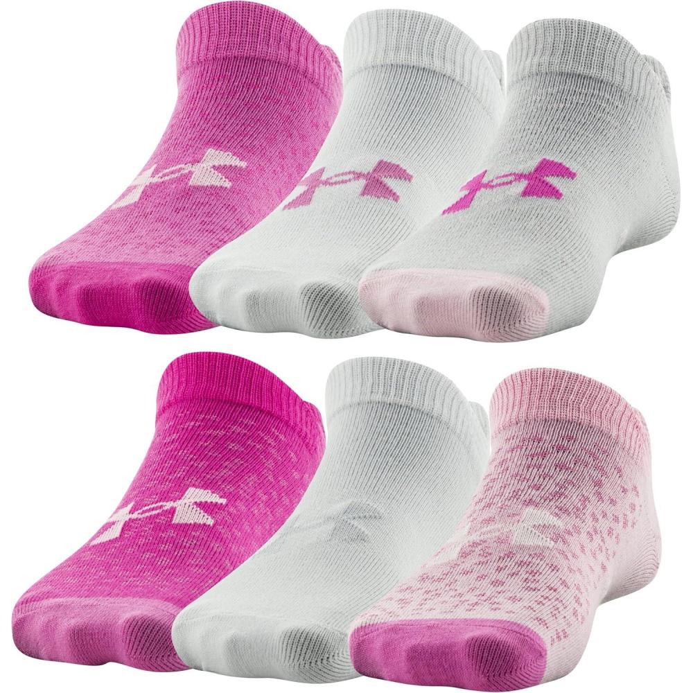 imageUnder Armour unisexchild Essential 20 Lightweight No Show Socks 6pairsSocksPink Sugar Assorted