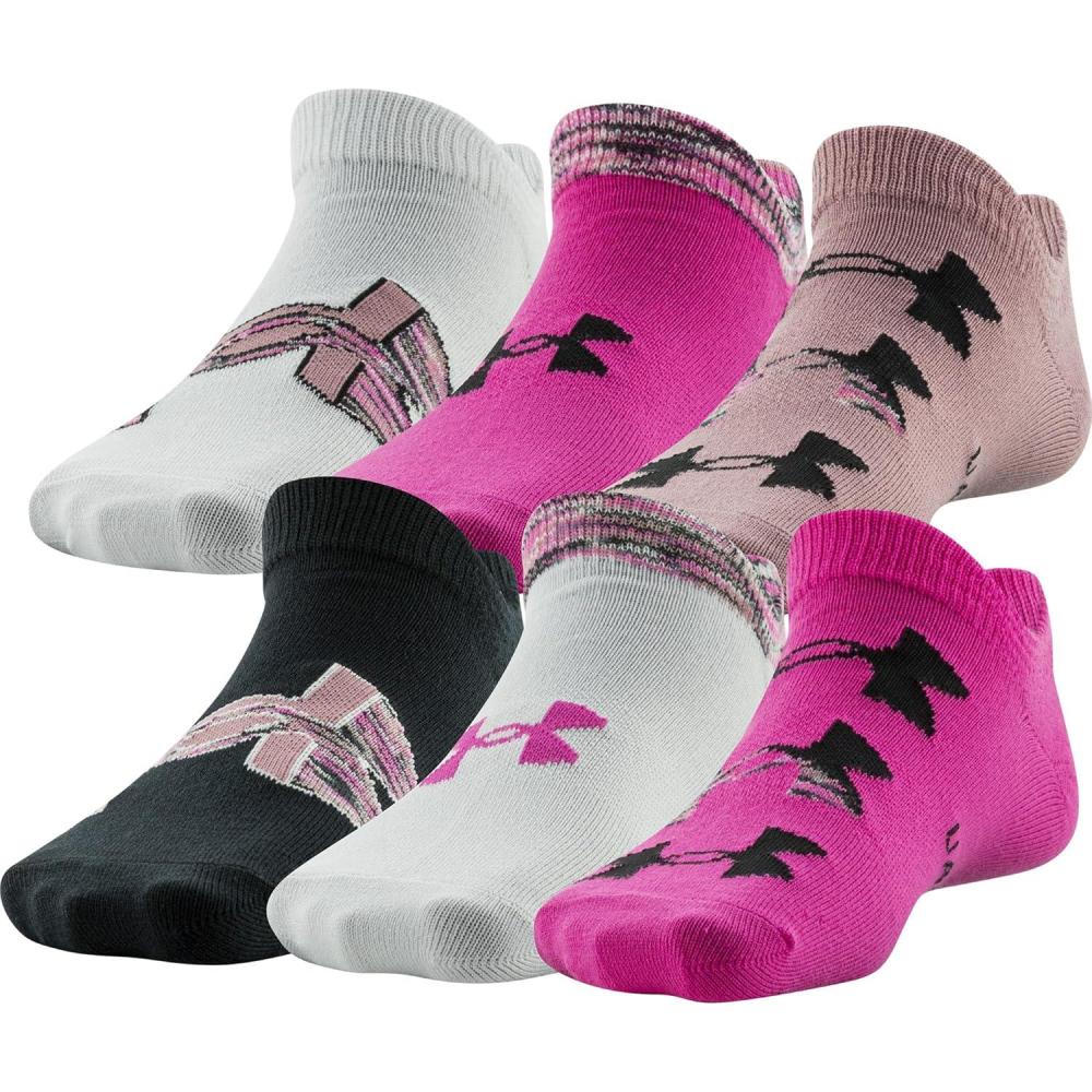 imageUnder Armour unisexchild Essential 20 Lightweight No Show Socks 6pairsSocksRebel Pink Assorted