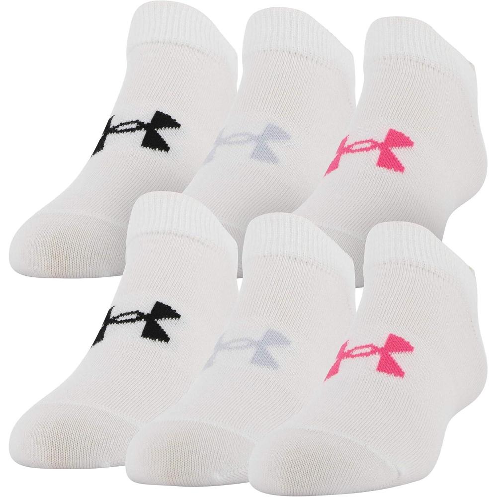 imageUnder Armour unisexchild Essential 20 Lightweight No Show Socks 6pairsSocksWhite