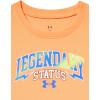 imageUnder Armour Boys Classic Core Logo TShirt Wordmark Print ampamp Baseball Designs Crew NeckBlaze Orange  Tech Legendary Ss