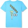 imageUnder Armour Boys Classic Core Logo TShirt Wordmark Print ampamp Baseball Designs Crew NeckEther Blue  Lets Go Ss
