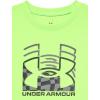 imageUnder Armour Boys Classic Core Logo TShirt Wordmark Print ampamp Baseball Designs Crew NeckHyper Green  Tech Logo Fill Ss