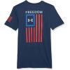 imageUnder Armour Boys New Freedom Flag TShirt408 Academy  Steel  Red