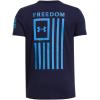 imageUnder Armour Boys New Freedom Flag TShirt410 Midnight Navy   Viral Blue