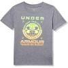 imageUnder Armour Boys Shirt Crewneck Lightweight and BreathableCastlerock  Rave Logo Ss