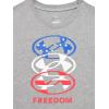 imageUnder Armour Boys Shirt Crewneck Lightweight and BreathablePitch Gray  Freedom Icon Flag Ss