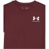 imageUnder Armour Boys Sportstyle Left Chest ShortSleeve TShirt600 Dark Maroon   White