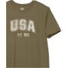 imageUnder Armour Freedom Eagle Boys TShirt390 Marine Od Green   Khaki Base