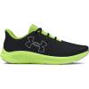 imageUnder Armour Kids Grade School Charged Pursuit 3 Running Shoe003 BlackMorph GreenMod Gray