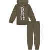 imageUnder Armour boys Hoodie Set pants ampamp Hoodie Lightweight ampamp Relaxed FitMarine GreenWhite