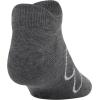 imageUnder Armour unisexchild Essential 20 Lightweight No Show Socks 6pairsSocksPitch Gray Assorted