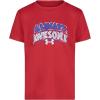 imageUnder Armour Boys Boys Short Sleeve Shirt Crewneck Lightweight and BreathableEther Blue  Lets Go Ss