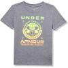 imageUnder Armour Boys Shirt Crewneck Lightweight and BreathableCastlerock  Rave Logo Ss